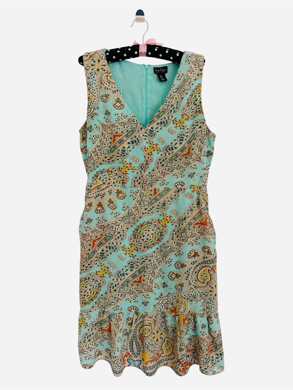 Mint Paisley V-Neck Sleeveless Dress - Kate Moss for Topshop